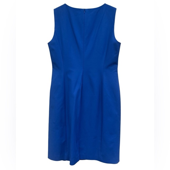 Lafayette 148 blue cotton blend sleeveless sheath dress office professional - Picture 3 of 12